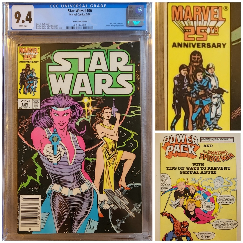 Star Wars #106 CGC 9.4 NM Graded Newstand Marvel 25th Anniversary Edition Comic!
